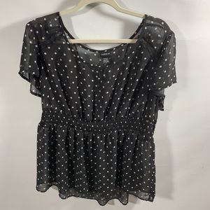 torrid Tops - Torrid | Black and White Polka Dot Flowy Top Sz 2 torrid Tops - Torrid | Black and White Polka Dot Flowy Top Sz 2